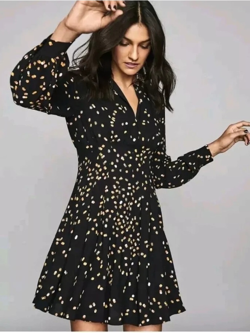 Reiss Black Fitted Dress